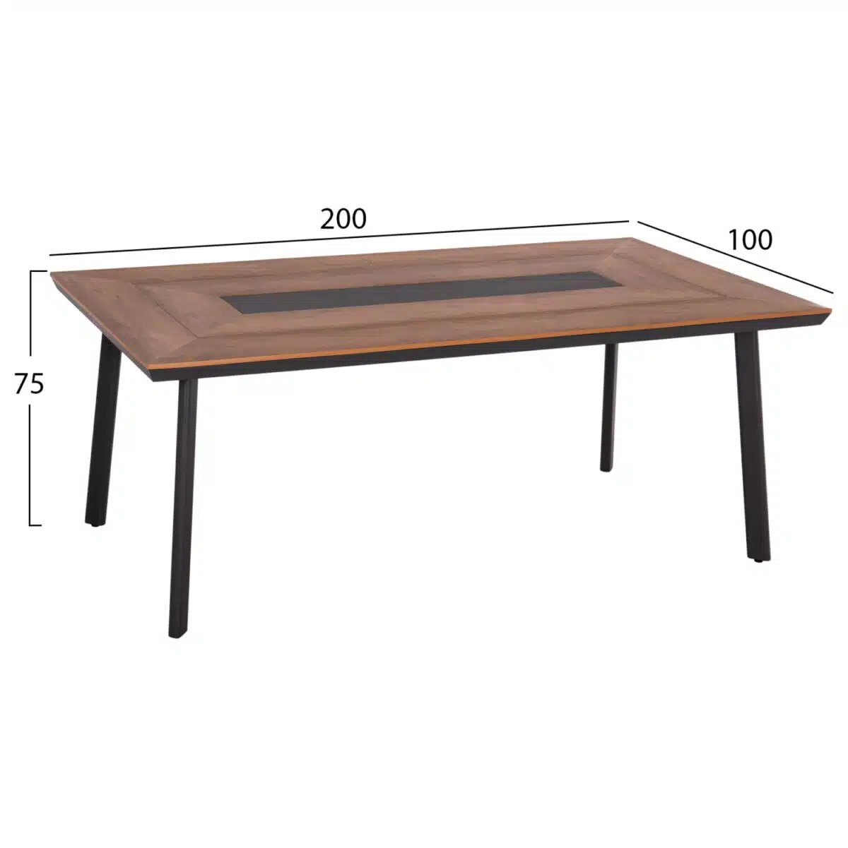 ΣΕΤ ΤΡΑΠΕΖΑΡΙΑΣ 7ΤΜΧ SAGA HM10814 ΑΛΟΥΜΙΝΙΟ ΣΕ ΓΚΡΙ--POLYWOOD - Image 2