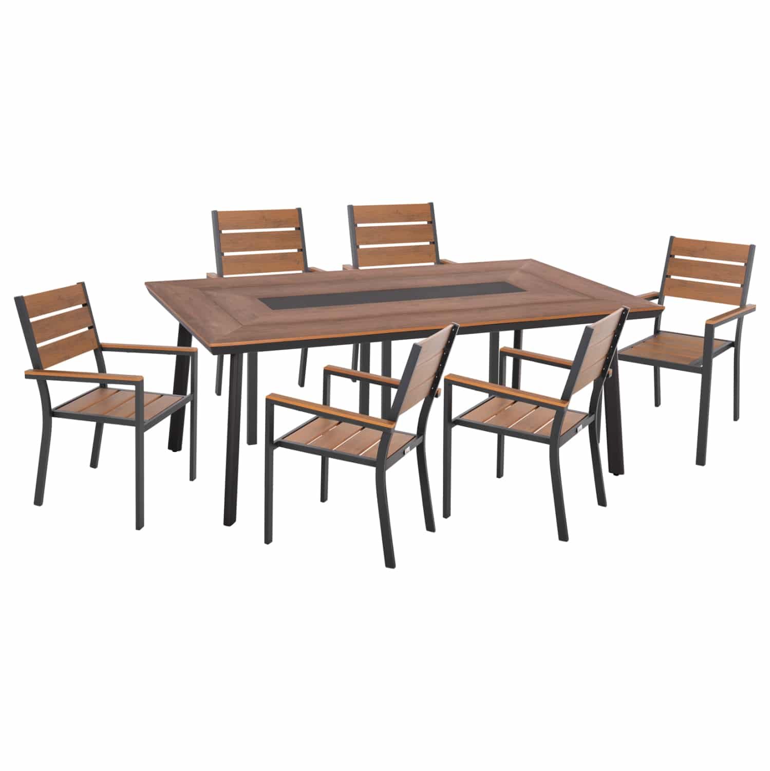 ΣΕΤ ΤΡΑΠΕΖΑΡΙΑΣ 7ΤΜΧ SAGA HM10814 ΑΛΟΥΜΙΝΙΟ ΣΕ ΓΚΡΙ--POLYWOOD ΣΕΤ ΤΡΑΠΕΖΑΡΙΑΣ 7ΤΜΧ SAGA HM10814 ΑΛΟΥΜΙΝΙΟ ΣΕ ΓΚΡΙ--POLYWOOD