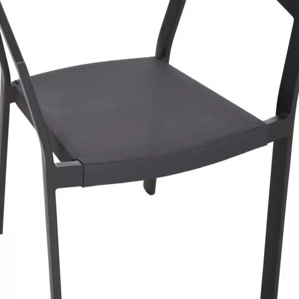 ΣΕΤ ΤΡΑΠΕΖΑΡΙΑΣ 7ΤΜΧ MIRI HM10875.01 ΤΡΑΠΕΖΙ ΜΕΤΑΛΛΙΚΟ ΓΚΡΙ--ΚΑΡΕΚΛΕΣ ΑΛΟΥΜΙΝΙΟΥ - Image 7