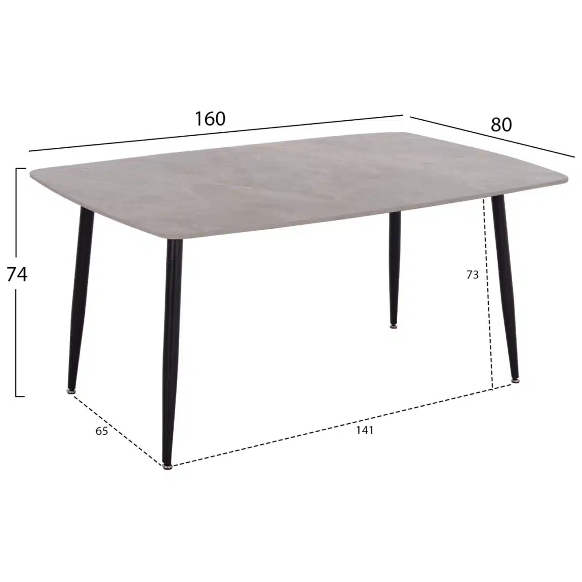 ΣΕΤ ΤΡΑΠΕΖΑΡΙΑΣ 7ΤΜΧ RAVEN HM21070.03 ΚΕΡΑΜΙΚΟ TOP--4 ΚΑΡΕΚΛΕΣ & 2 ΠΟΛΥΘΡΟΝΕΣ ΓΚΡΙ - Image 2