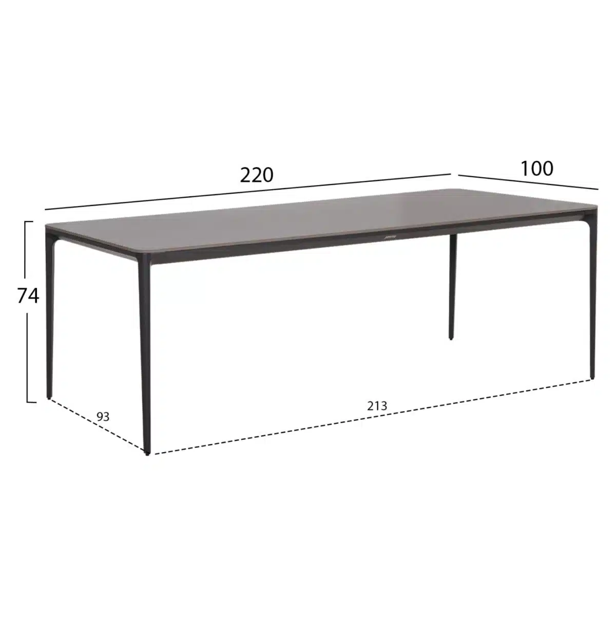 ΣΕΤ ΤΡΑΠΕΖΑΡΙΑΣ 9ΤΜΧ STAD HM10865.01 ΓΚΡΙ ΑΛΟΥΜΙΝΙΟ-SINTERED STONE TOP-OLEFIN - Image 3