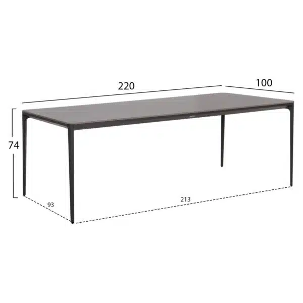 ΣΕΤ ΤΡΑΠΕΖΑΡΙΑΣ 9ΤΜΧ STAD HM10865.01 ΓΚΡΙ ΑΛΟΥΜΙΝΙΟ-SINTERED STONE TOP-OLEFIN - Image 3