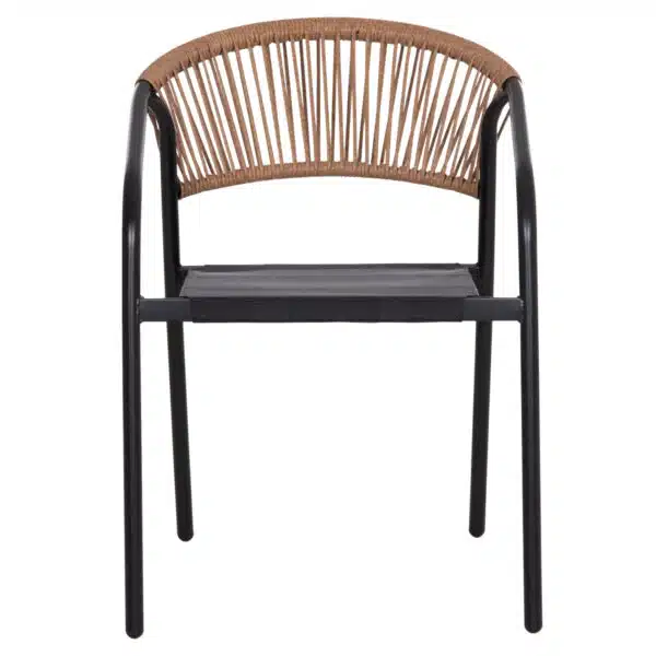 ΣΕΤ ΤΡΑΠΕΖΑΡΙΑΣ ΕΞ.ΧΩΡΟΥ 3ΤΜΧ LIMA HM10881.03 ΜΕΤΑΛΛΟ & TEXTILENE- ΜΑΥΡΟ (ΣΤΡΟΓΓΥΛΟ) - Image 4