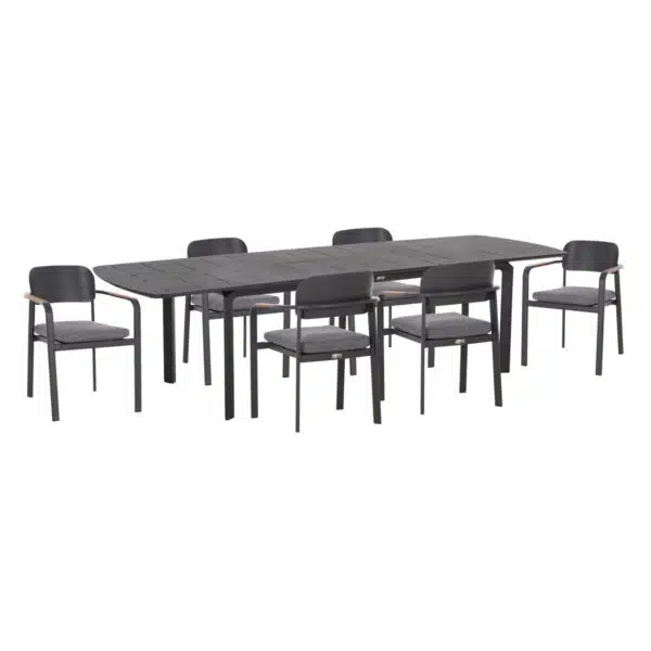 ΣΕΤ ΤΡΑΠΕΖΑΡΙΑΣ ΕΞ.ΧΩΡΟΥ 6 ΘΕΣΕΩΝ ELARA HM10726.01 ΓΚΡΙ ΑΛΟΥΜΙΝΙΟ-ΕΠΕΚΤΕΙΝΟΜΕΝΟ ΤΡΑΠΕΖΙ