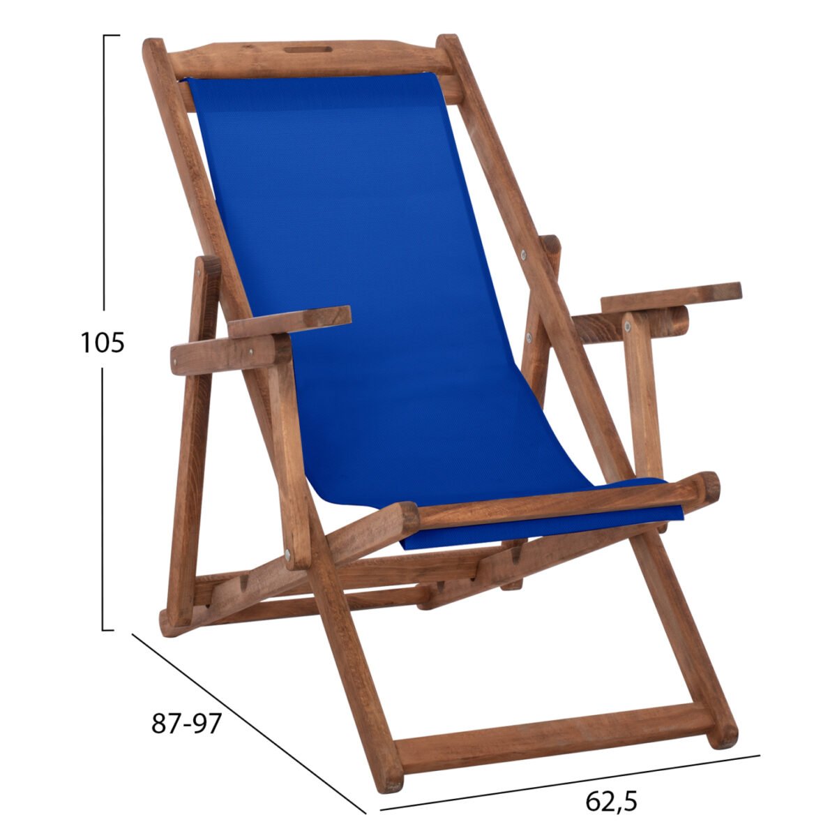 ΣΕΖΛΟΝΓΚ ΜΕ ΜΠΡΑΤΣΑ ΛΗΜΝΟΣ & PVC ΜΠΛΕ HM11708.01T ΞΥΛΟ ΟΞΙΑΣ ΚΑΡΥΔΙ 62.5x97x105Υεκ - Image 2
