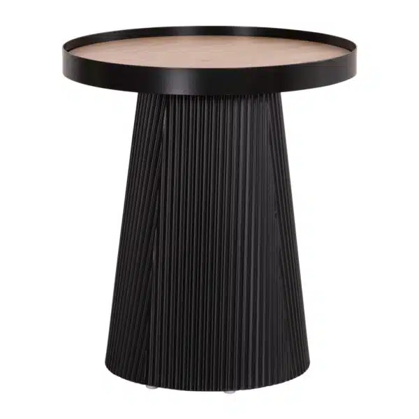 ΤΡΑΠΕΖΑΚΙ ΒΟΗΘΗΤΙΚΟ DENTON HM18023.01 MDF TOP ΦΥΣΙΚΟ ΞΥΛΟΥ-ΒΑΣΗ ΜΑΥΡΗ Φ45x51