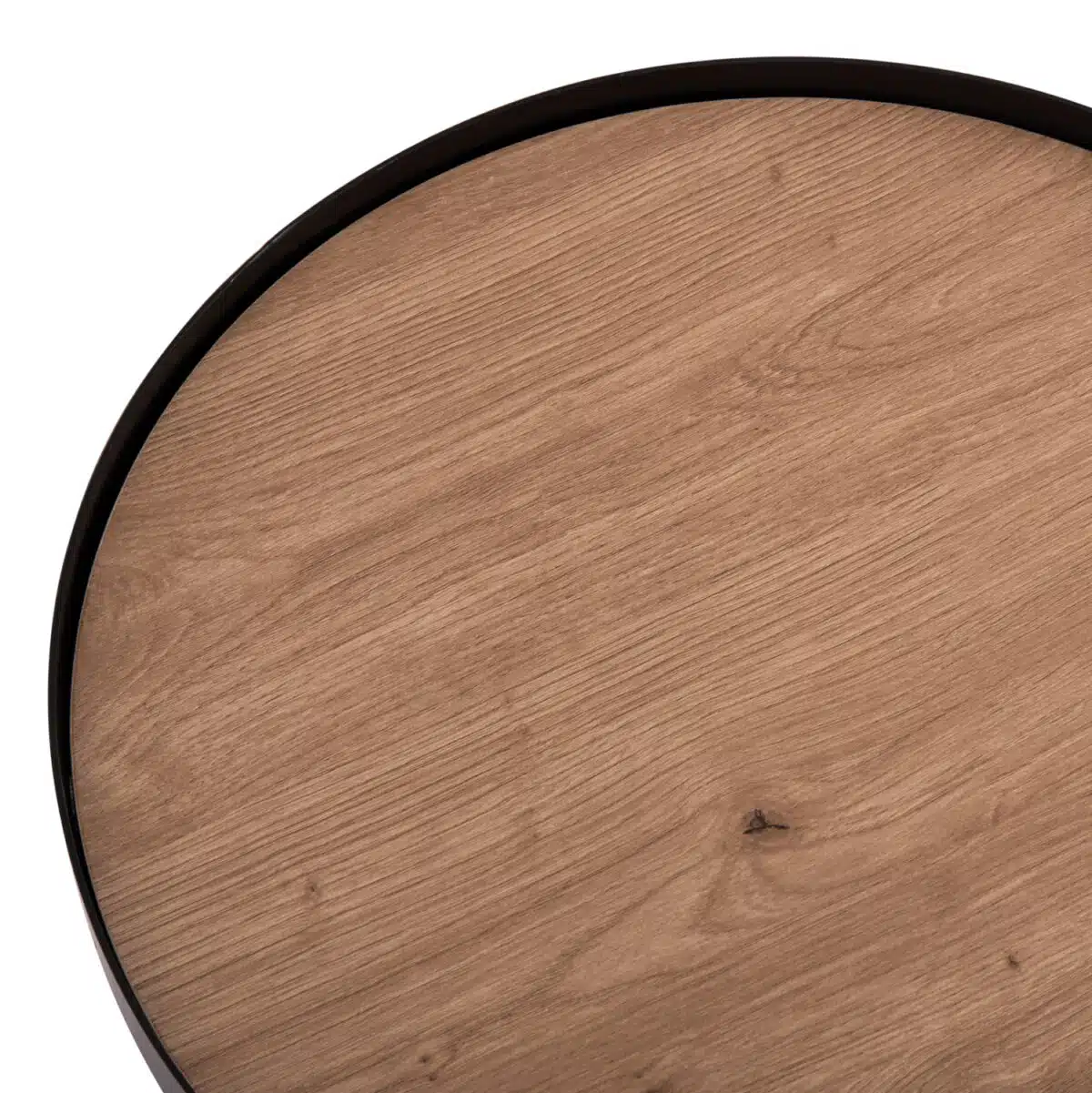 Denton Βοηθητικό Τραπεζάκι MDF Φυσικό Ξύλο & Μαύρη Βάση Φ45x51.5cm - Image 5