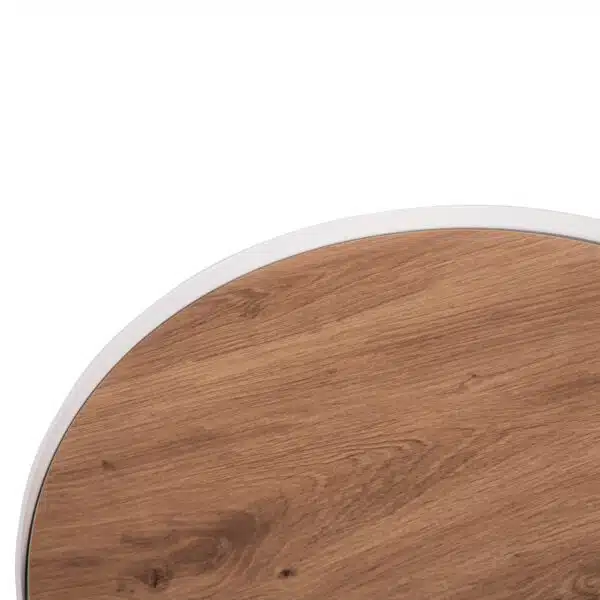 Denton Βοηθητικό Τραπεζάκι MDF Φυσικό Ξύλο & Λευκή Βάση Φ45x51.5cm - Image 6