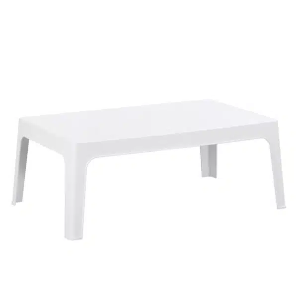 ΤΡΑΠΕΖΑΚΙ ΟΡΘΟΓΩΝΙΟ SLEEK HM6367.01 ΠΟΛΥΠΡΟΠΥΛΕΝΙΟ ΣΕ ΛΕΥΚΟ 105x64x40Υεκ.