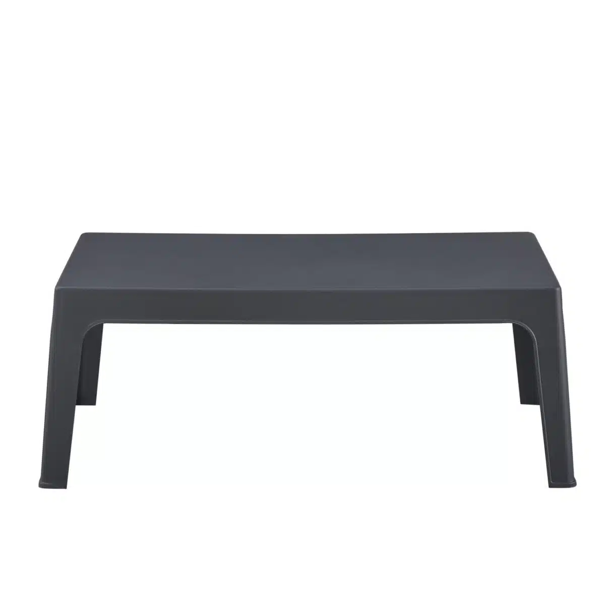 ΤΡΑΠΕΖΑΚΙ ΟΡΘΟΓΩΝΙΟ SLEEK HM6367.10 ΠΟΛΥΠΡΟΠΥΛΕΝΙΟ ΣΕ ΣΚΟΥΡΟ ΓΚΡΙ 105x64x40Υεκ. - Image 3
