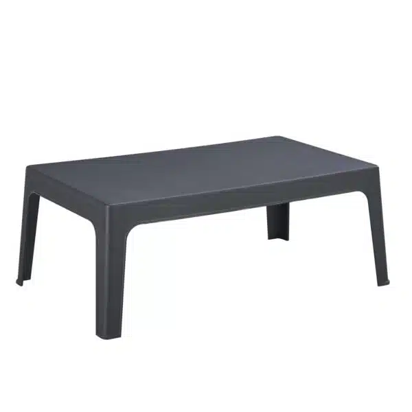 ΤΡΑΠΕΖΑΚΙ ΟΡΘΟΓΩΝΙΟ SLEEK HM6367.10 ΠΟΛΥΠΡΟΠΥΛΕΝΙΟ ΣΕ ΣΚΟΥΡΟ ΓΚΡΙ 105x64x40Υεκ.