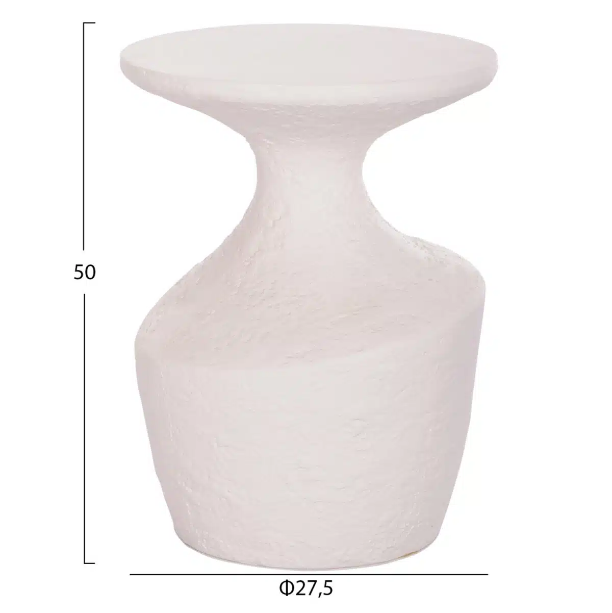Rebon S Βοηθητικό Τραπέζι Fiber Cement Λευκό Φ27.5x50cm - Image 2