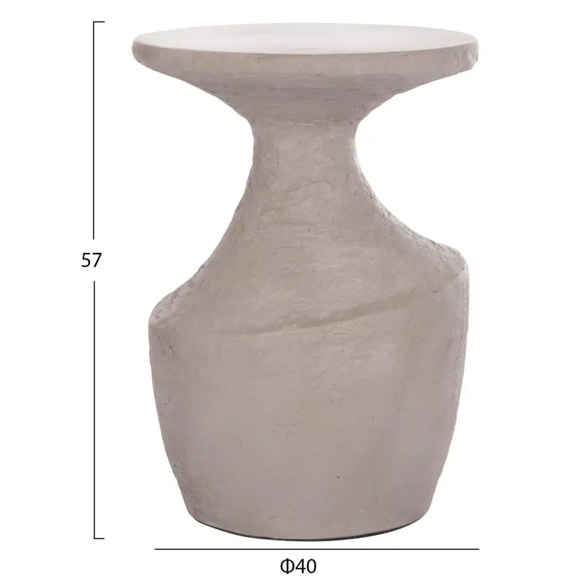 Rebon L Βοηθητικό Τραπέζι Fiber Cement Γκρι Φ40x56.5cm - Image 2