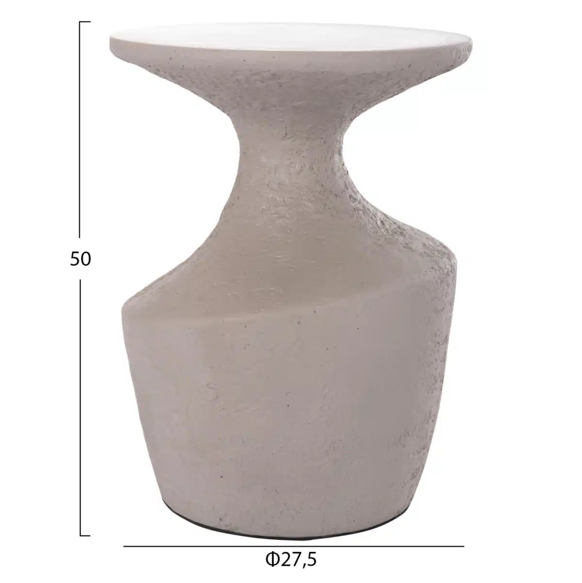 Rebon S Βοηθητικό Τραπέζι Fiber Cement Γκρι Φ27.5x50cm - Image 2