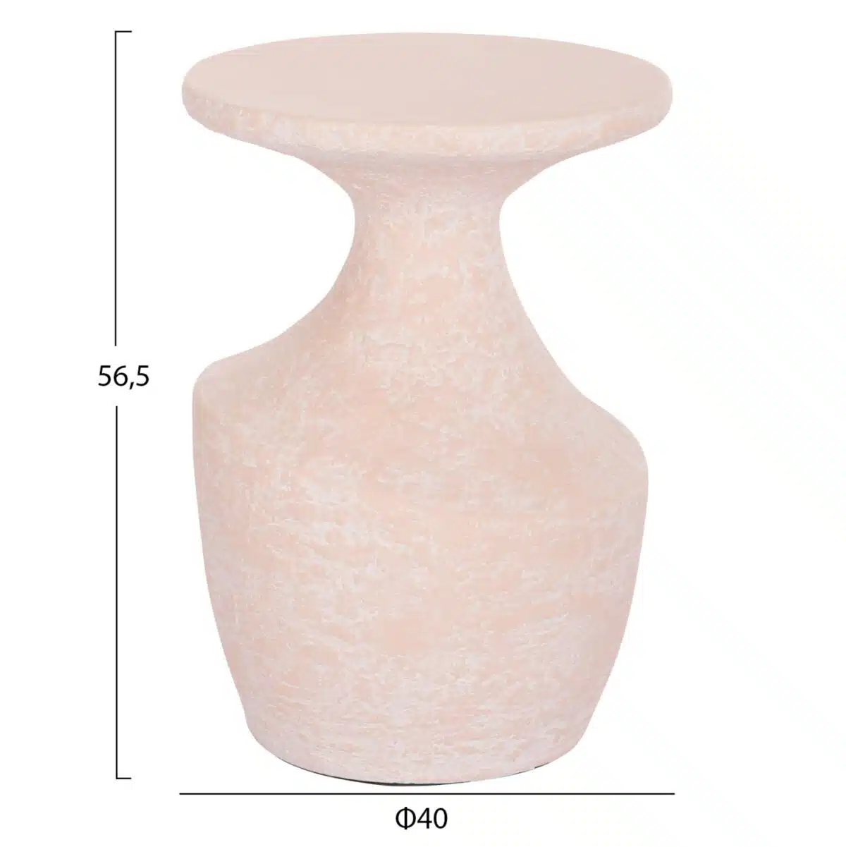 Rebon L Βοηθητικό Τραπέζι Fiber Cement Σομόν Φ40x56.5cm - Image 2