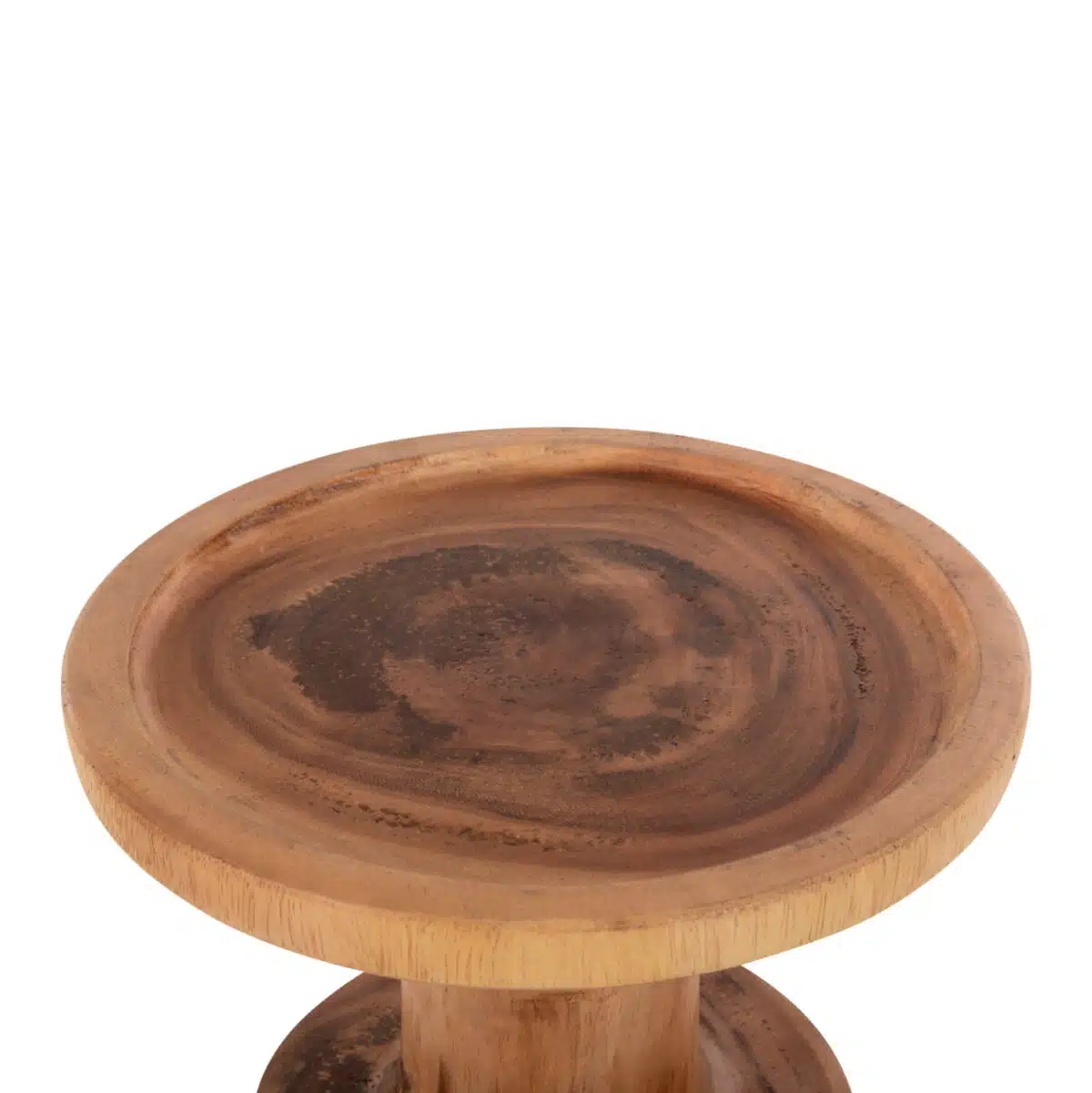 Bermal Βοηθητικό Τραπέζι Μασίφ Ξύλο Suar Φυσικό Φ30x46cm - Image 4