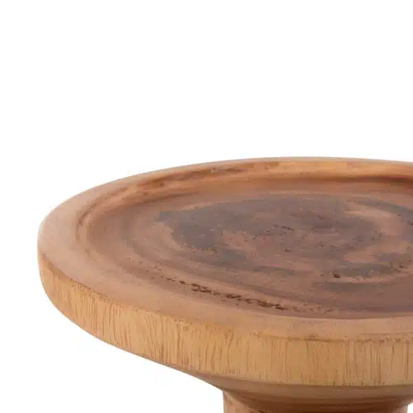 Bermal Βοηθητικό Τραπέζι Μασίφ Ξύλο Suar Φυσικό Φ30x46cm - Image 5