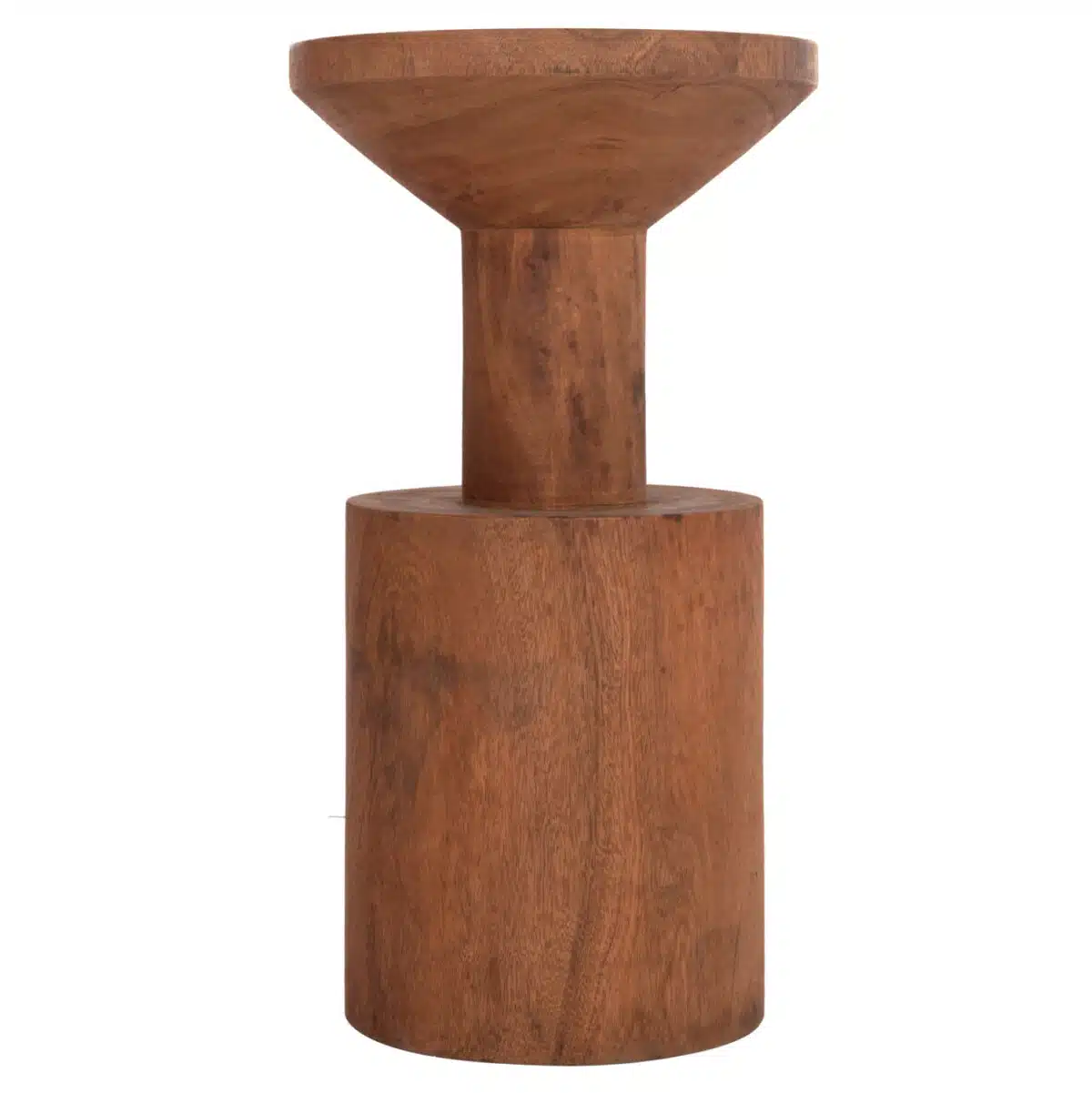 Bermal Βοηθητικό Τραπέζι Μασίφ Ξύλο Suar Φυσικό Φ35x65cm - Image 3