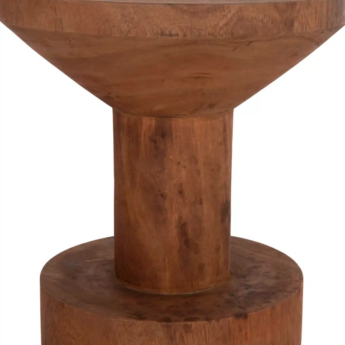 Bermal Βοηθητικό Τραπέζι Μασίφ Ξύλο Suar Φυσικό Φ35x65cm - Image 7