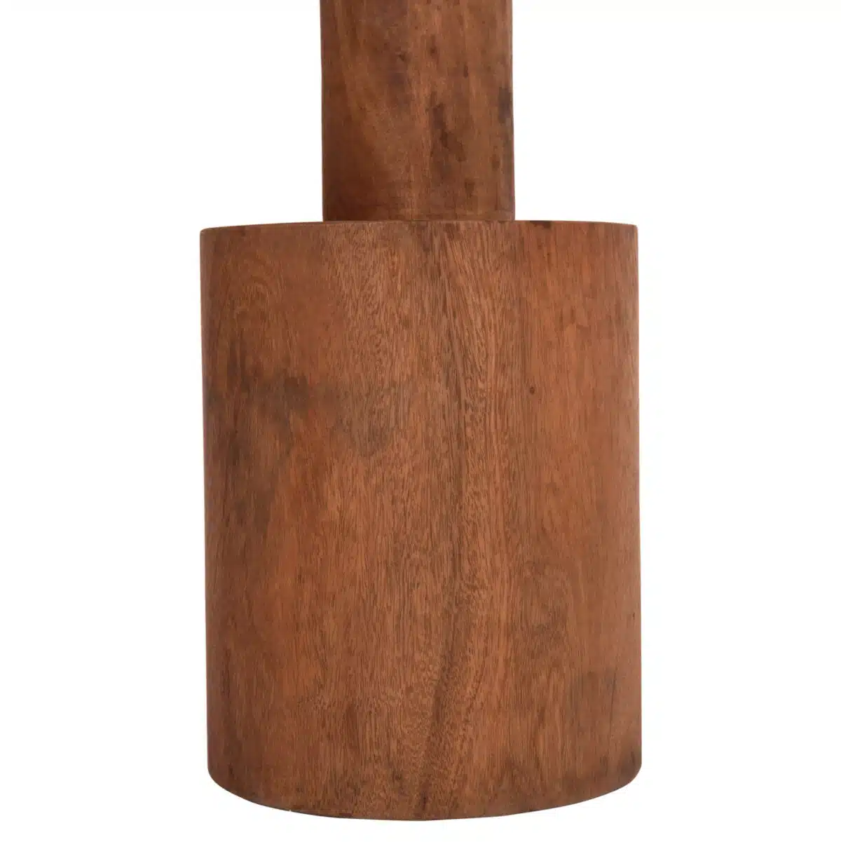 Bermal Βοηθητικό Τραπέζι Μασίφ Ξύλο Suar Φυσικό Φ35x65cm - Image 8