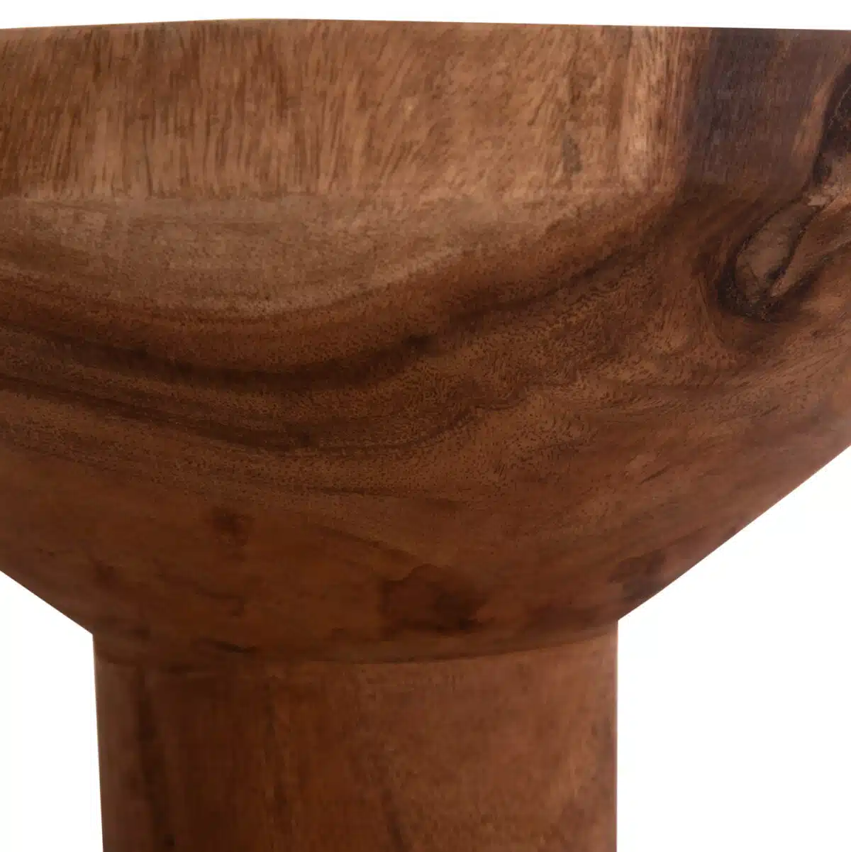 Bermal Βοηθητικό Τραπέζι Μασίφ Ξύλο Suar Φυσικό Φ35x65cm - Image 9