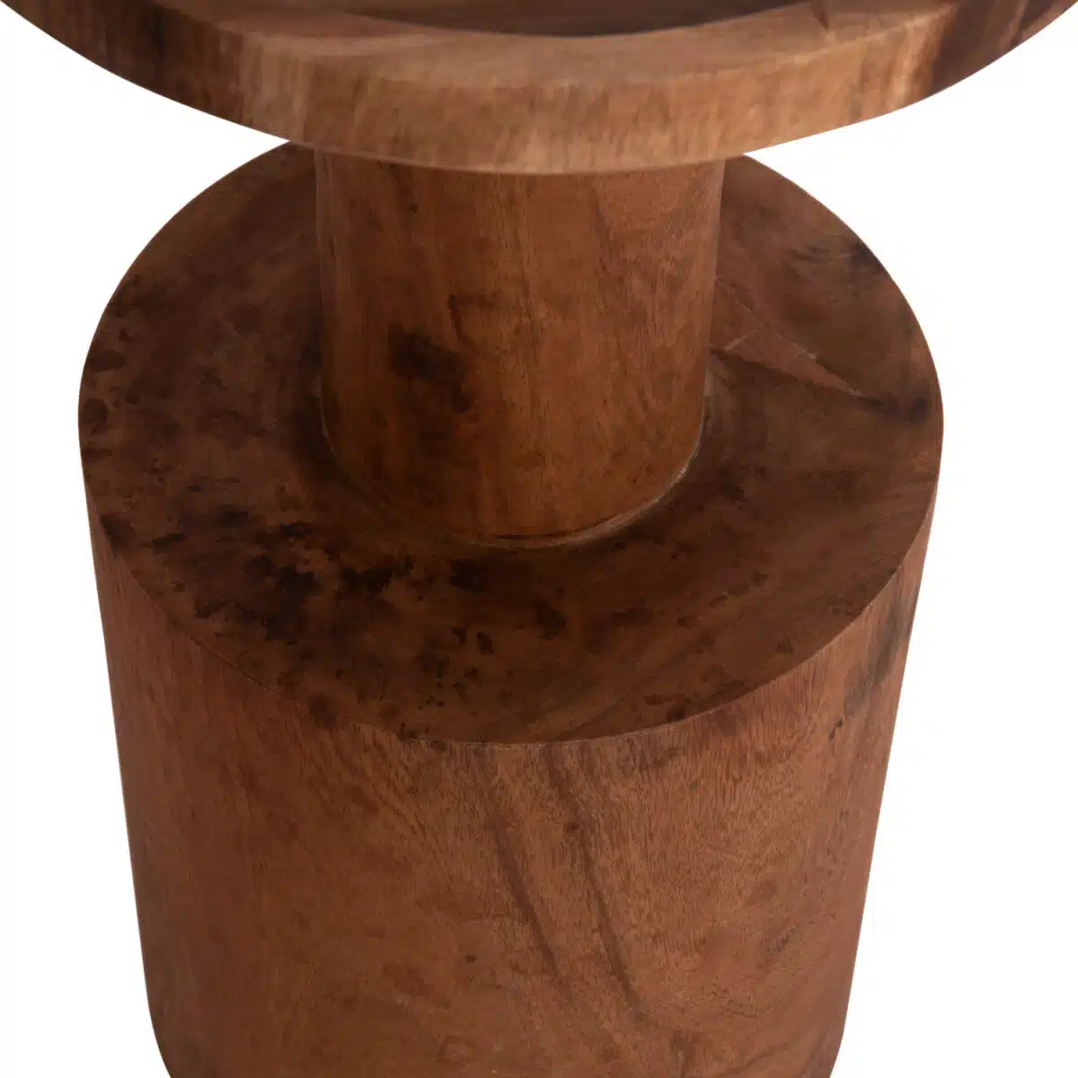 Bermal Βοηθητικό Τραπέζι Μασίφ Ξύλο Suar Φυσικό Φ35x65cm - Image 10