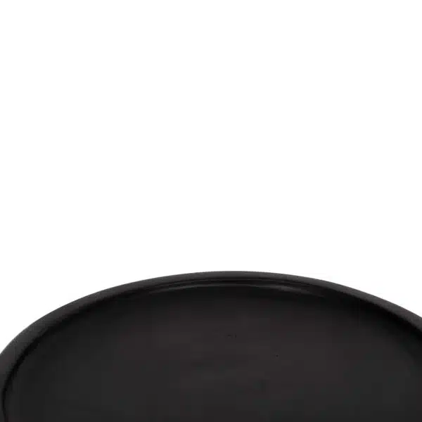 Loki Βοηθητικό Τραπέζι Μασίφ Ξύλο Suar Μαύρο Φ30x50cm - Image 6