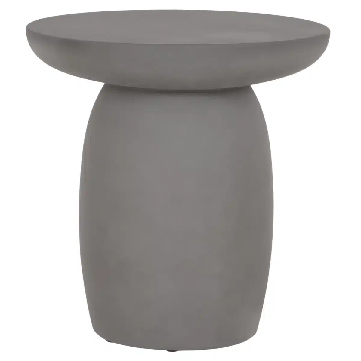 Hikari Στρογγυλό Βοηθητικό Τραπέζι Fiber Cement Γκρι Φ46x48cm - Image 3