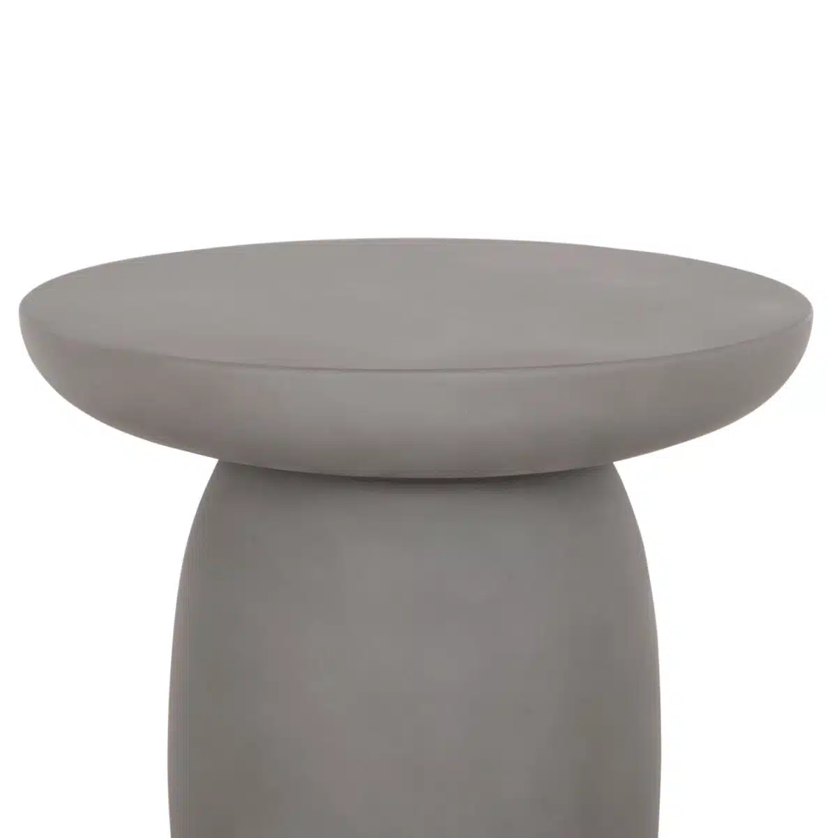 Hikari Στρογγυλό Βοηθητικό Τραπέζι Fiber Cement Γκρι Φ46x48cm - Image 4