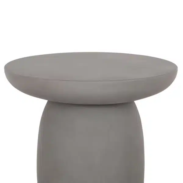 Hikari Στρογγυλό Βοηθητικό Τραπέζι Fiber Cement Γκρι Φ46x48cm - Image 4