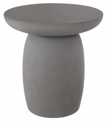 ΤΡΑΠΕΖΙ ΒΟΗΘΗΤΙΚΟ ΣΤΡΟΓΓΥΛΟ HIKARI HM6593.01 ΓΚΡΙ FIBER CEMENT Φ46x48Υεκ.