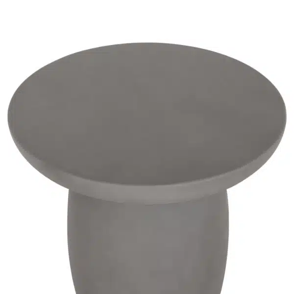 Hikari Στρογγυλό Βοηθητικό Τραπέζι Fiber Cement Γκρι Φ46x48cm - Image 5