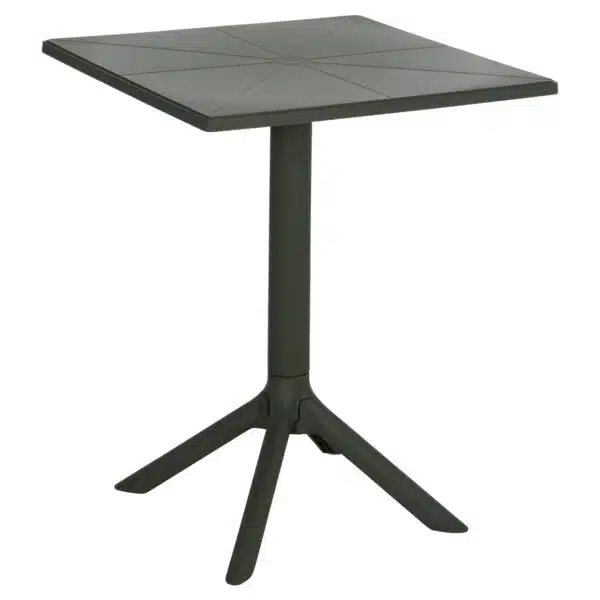 ΤΡΑΠΕΖΙ ΠΟΛΥΠΡΟΠΥΛΕΝΙΟΥ ΤΕΤΡΑΓΩΝΟ TERRIN HM6125.15 DARK OLIVE 60x60x75Υεκ.