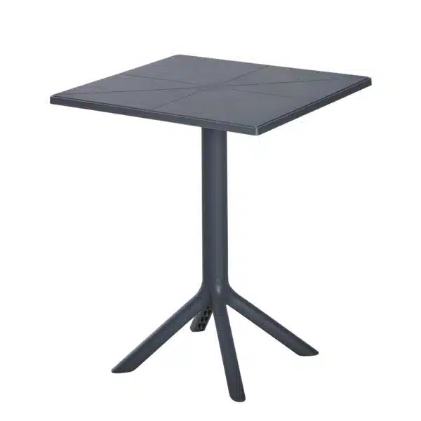 ΤΡΑΠΕΖΙ ΠΟΛΥΠΡΟΠΥΛΕΝΙΟΥ ΤΕΤΡΑΓΩΝΟ TERRIN HM6125.20 ΣΚΟΥΡΟ ΓΚΡΙ 60