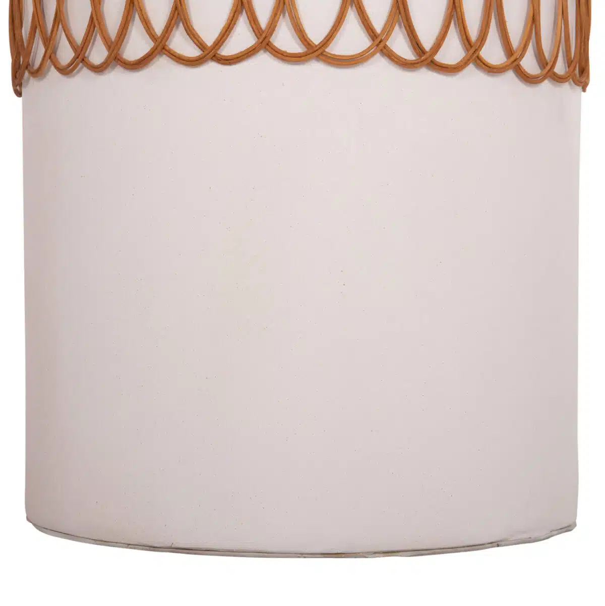 Prilep Βοηθητικό Τραπέζι Fiber Cement Λευκό & Φυσικό Rattan Φ60x76.5cm - Image 6