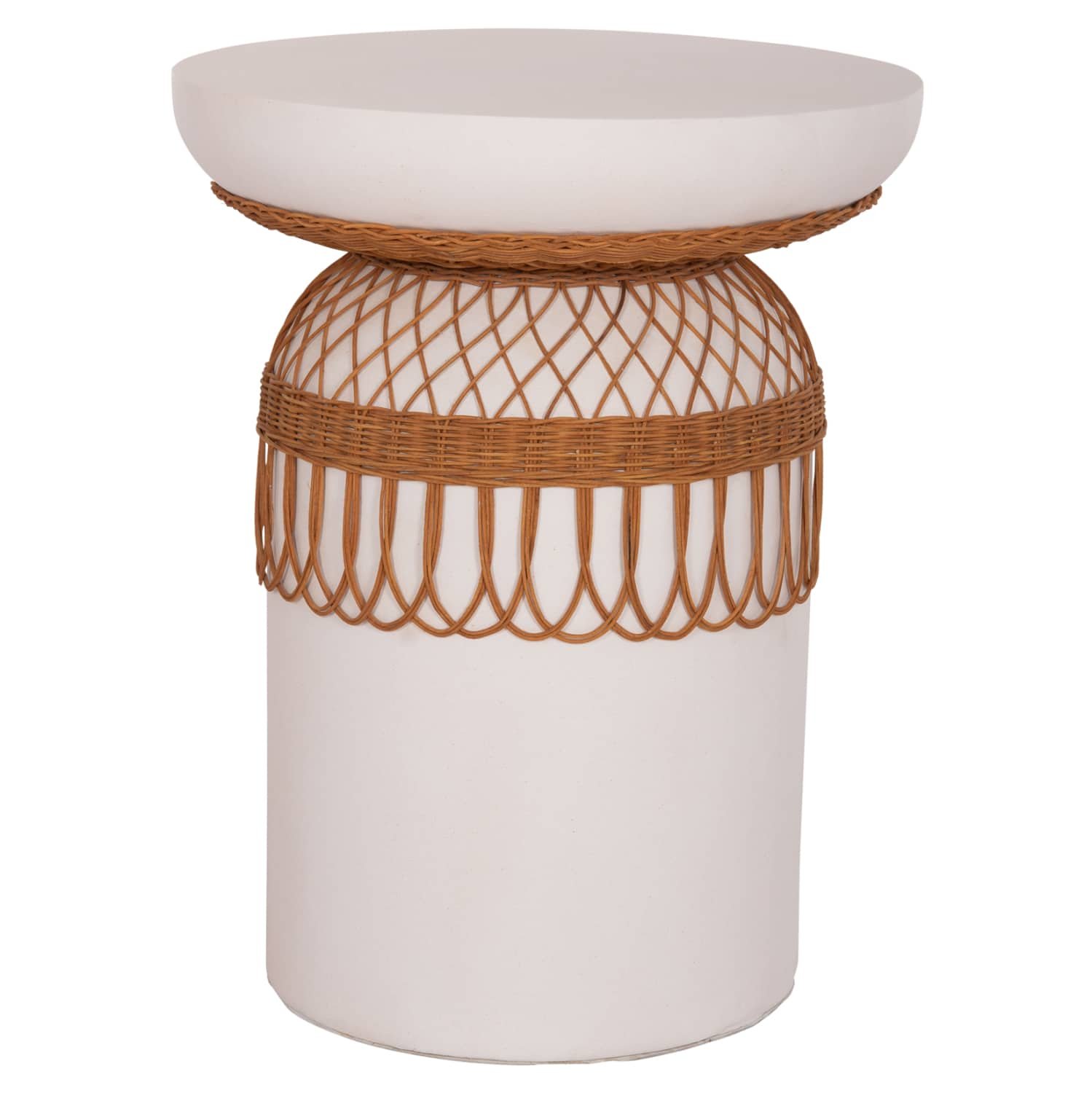 ΒΟΗΘΗΤΙΚΟ ΤΡΑΠΕΖΙ PRILEP HM18159.02 FIBER CEMENT ΛΕΥΚΟ & RATTAN--Φ60x76 ΒΟΗΘΗΤΙΚΟ ΤΡΑΠΕΖΙ PRILEP HM18159.02 FIBER CEMENT ΛΕΥΚΟ & RATTAN--Φ60x76
