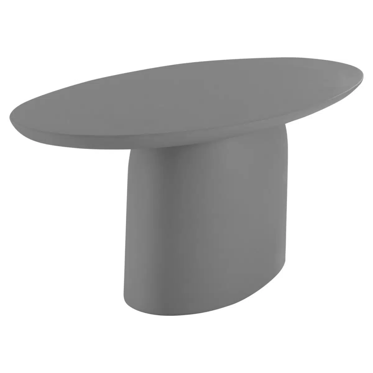 ΤΡΑΠΕΖΙ ΤΡΑΠΕΖΑΡΙΑΣ ΟΒΑΛ BRECCAN HM6577.01 ΓΚΡΙ FIBER CEMENT 240x100x75Υεκ. - Image 5
