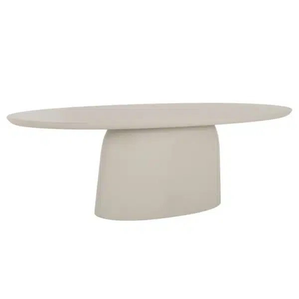 ΤΡΑΠΕΖΙ ΤΡΑΠΕΖΑΡΙΑΣ ΟΒΑΛ BRECCAN HM6577.02 ΜΠΕΖ FIBER CEMENT 240x100x75Υεκ.