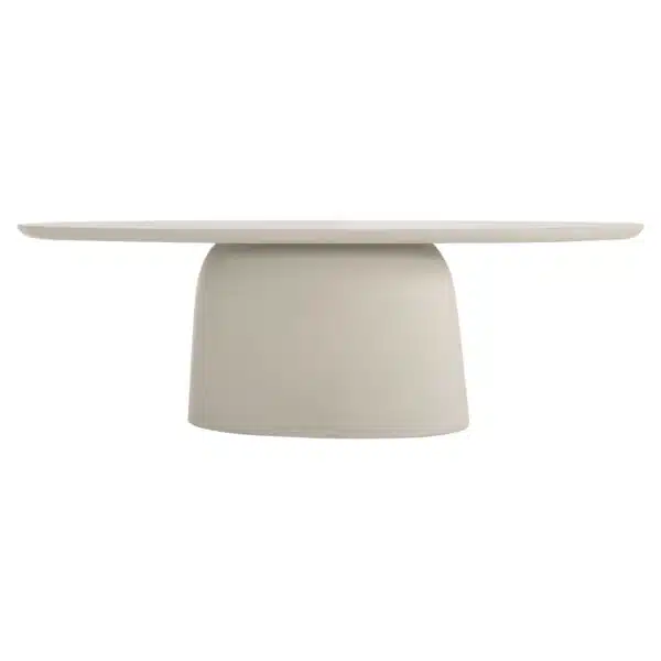 ΤΡΑΠΕΖΙ ΤΡΑΠΕΖΑΡΙΑΣ ΟΒΑΛ BRECCAN HM6577.02 ΜΠΕΖ FIBER CEMENT 240x100x75Υεκ. - Image 3