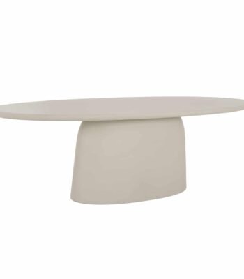 ΤΡΑΠΕΖΙ ΤΡΑΠΕΖΑΡΙΑΣ ΟΒΑΛ BRECCAN HM6578.02 ΜΠΕΖ FIBER CEMENT 160x100x75Υεκ