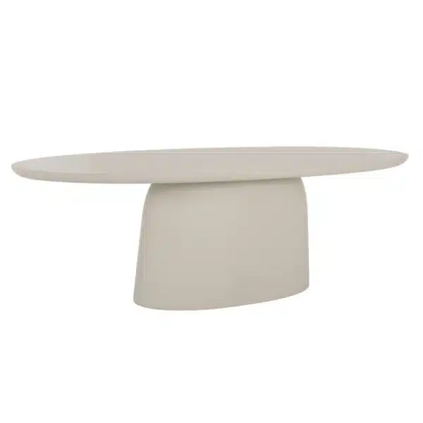 ΤΡΑΠΕΖΙ ΤΡΑΠΕΖΑΡΙΑΣ ΟΒΑΛ BRECCAN HM6578.02 ΜΠΕΖ FIBER CEMENT 160x100x75Υεκ