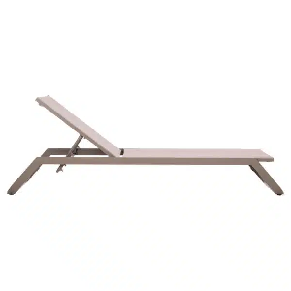 ΞΑΠΛΩΣΤΡΑ ΑΛΟΥΜΙΝΙΟΥ MARIMAR HM6562.03 ΣΚΕΛΕΤΟΣ TAUPE & TEXTILENE ΜΠΕΖ 220x67.5x31.5Υεκ - Image 4