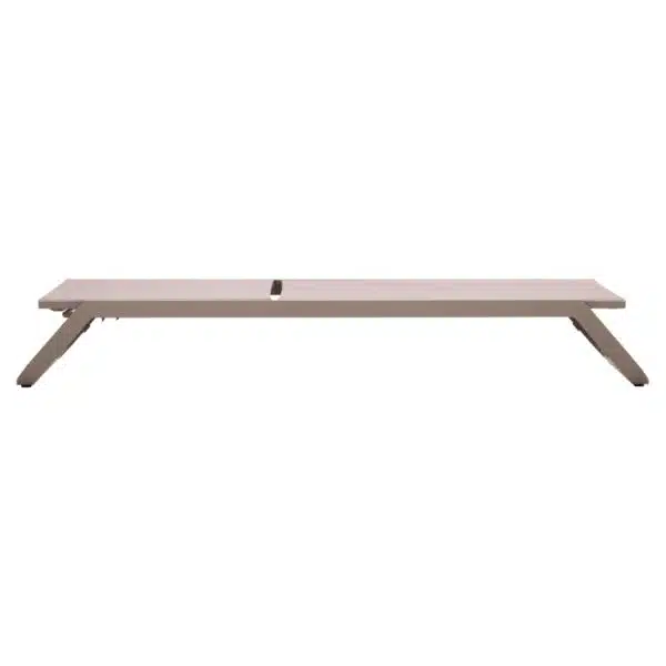 ΞΑΠΛΩΣΤΡΑ ΑΛΟΥΜΙΝΙΟΥ MARIMAR HM6562.03 ΣΚΕΛΕΤΟΣ TAUPE & TEXTILENE ΜΠΕΖ 220x67.5x31.5Υεκ - Image 5