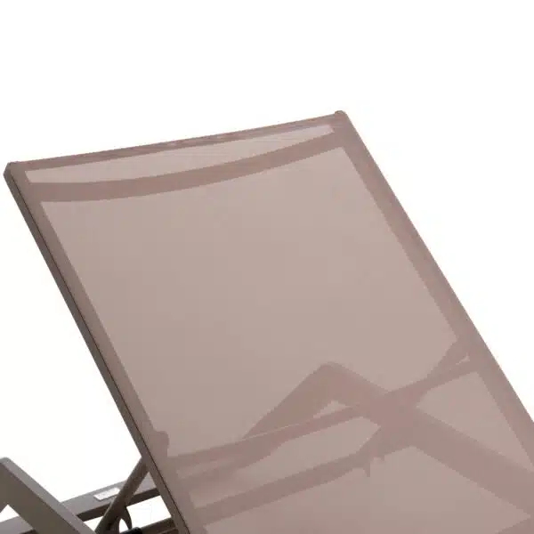 ΞΑΠΛΩΣΤΡΑ ΑΛΟΥΜΙΝΙΟΥ MARIMAR HM6562.03 ΣΚΕΛΕΤΟΣ TAUPE & TEXTILENE ΜΠΕΖ 220x67.5x31.5Υεκ - Image 7