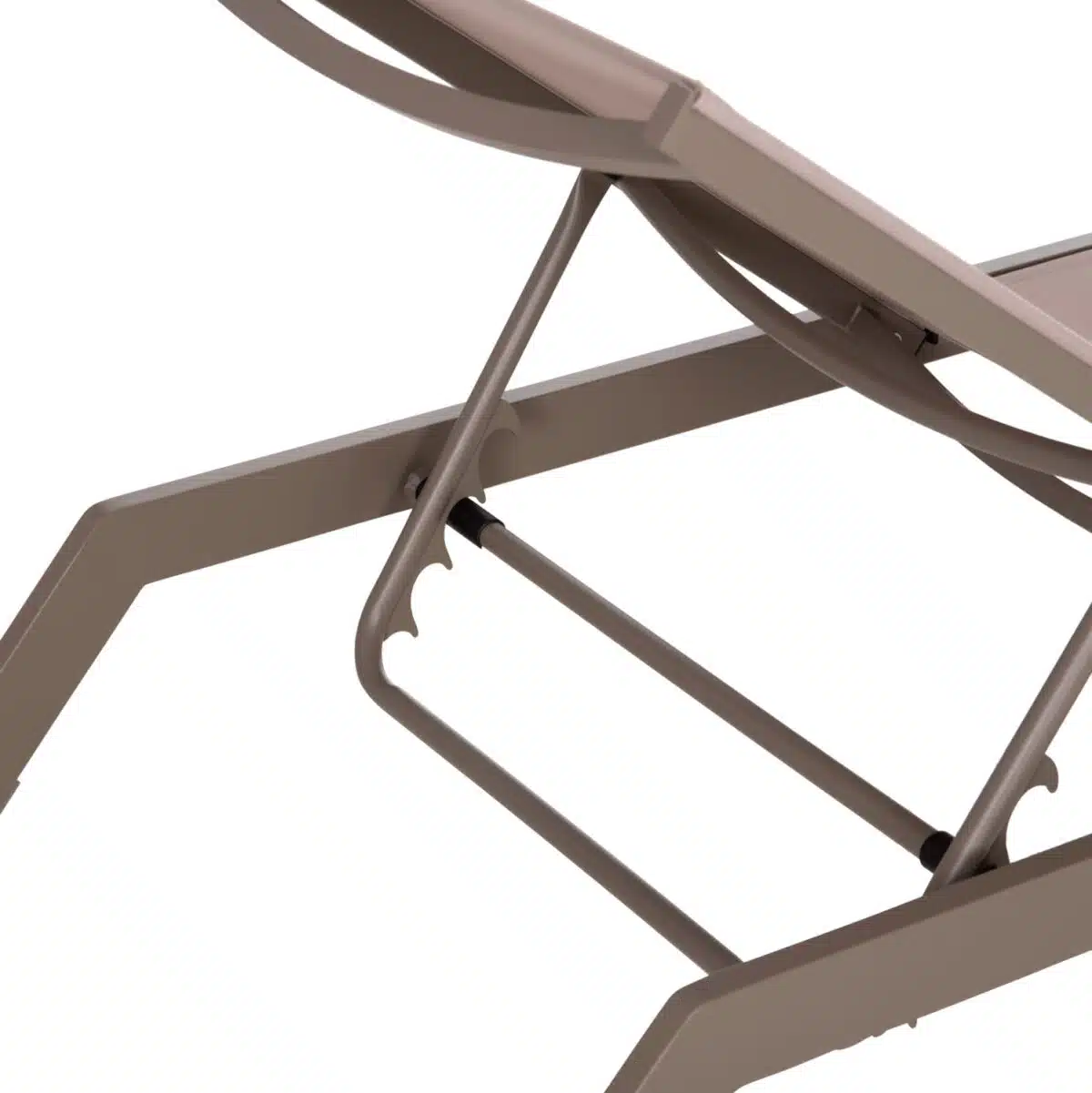 ΞΑΠΛΩΣΤΡΑ ΑΛΟΥΜΙΝΙΟΥ MARIMAR HM6562.03 ΣΚΕΛΕΤΟΣ TAUPE & TEXTILENE ΜΠΕΖ 220x67.5x31.5Υεκ - Image 9