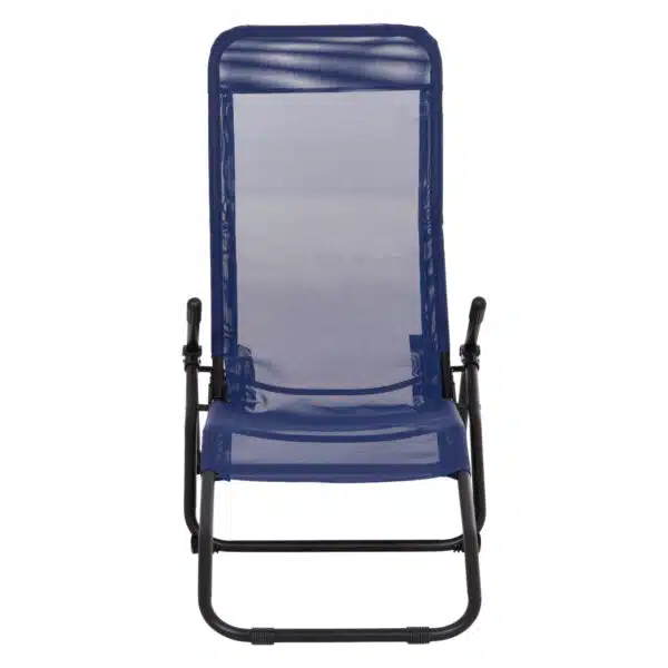 ΞΑΠΛΩΣΤΡΑ ΚΟΥΝΙΣΤΗ SWINGSAND HM6553.05 ΜΠΛΕ TEXTILENE--ΜΑΥΡΟ ΜΕΤΑΛΛΟ 142x60x95Υεκ - Image 3