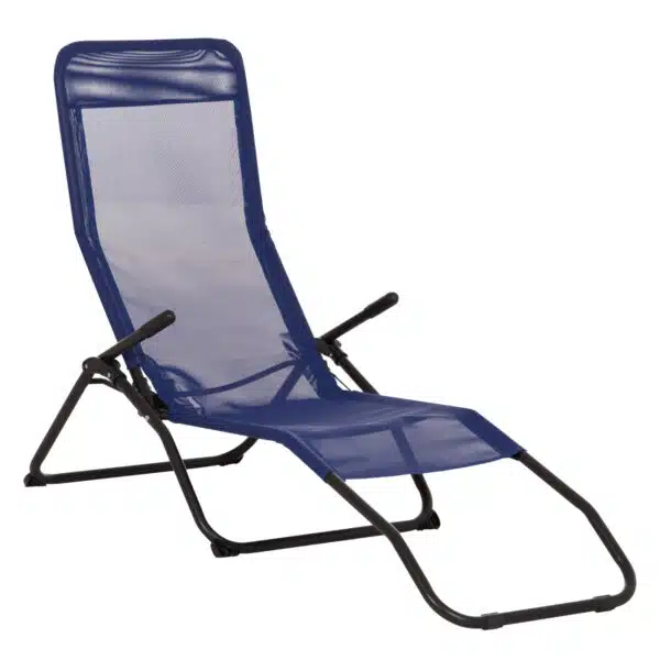 ΞΑΠΛΩΣΤΡΑ ΚΟΥΝΙΣΤΗ SWINGSAND HM6553.05 ΜΠΛΕ TEXTILENE--ΜΑΥΡΟ ΜΕΤΑΛΛΟ 142x60x95Υεκ