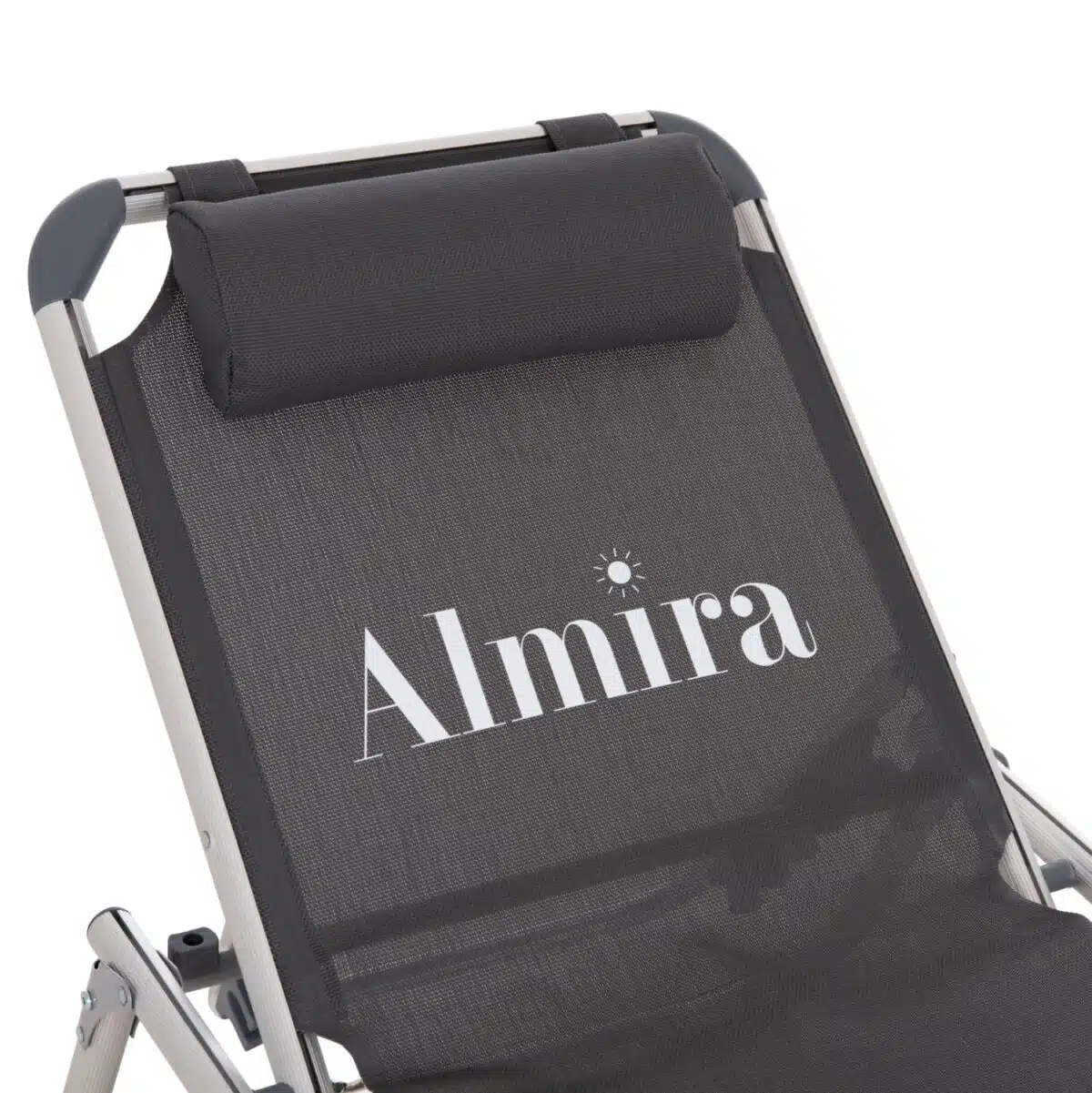 ΞΑΠΛΩΣΤΡΑ ΠΑΡΑΛΙΑΣ ΑΛΟΥΜΙΝΙΟΥ ΒΑΡ.ΤΥΠΟΥ ALMIRA HM5054.10 ΓΚΡΙ TEXTILENE 187x59x78Υεκ - Image 8