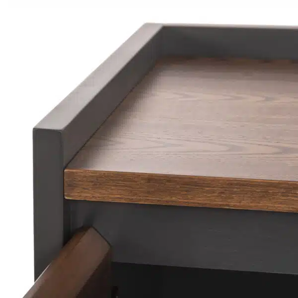 ΕΠΙΠΛΟ ΤΗΛΕΟΡΑΣΗΣ VEEN HM9741 MDF ΜΕ ΚΑΠΛΑΜΑ ΚΑΡΥΔΙΑΣ-ΚΑΡΥΔΙ&ΣΚΟΥΡΟ ΓΚΡΙ 170x40x50Υ - Image 7