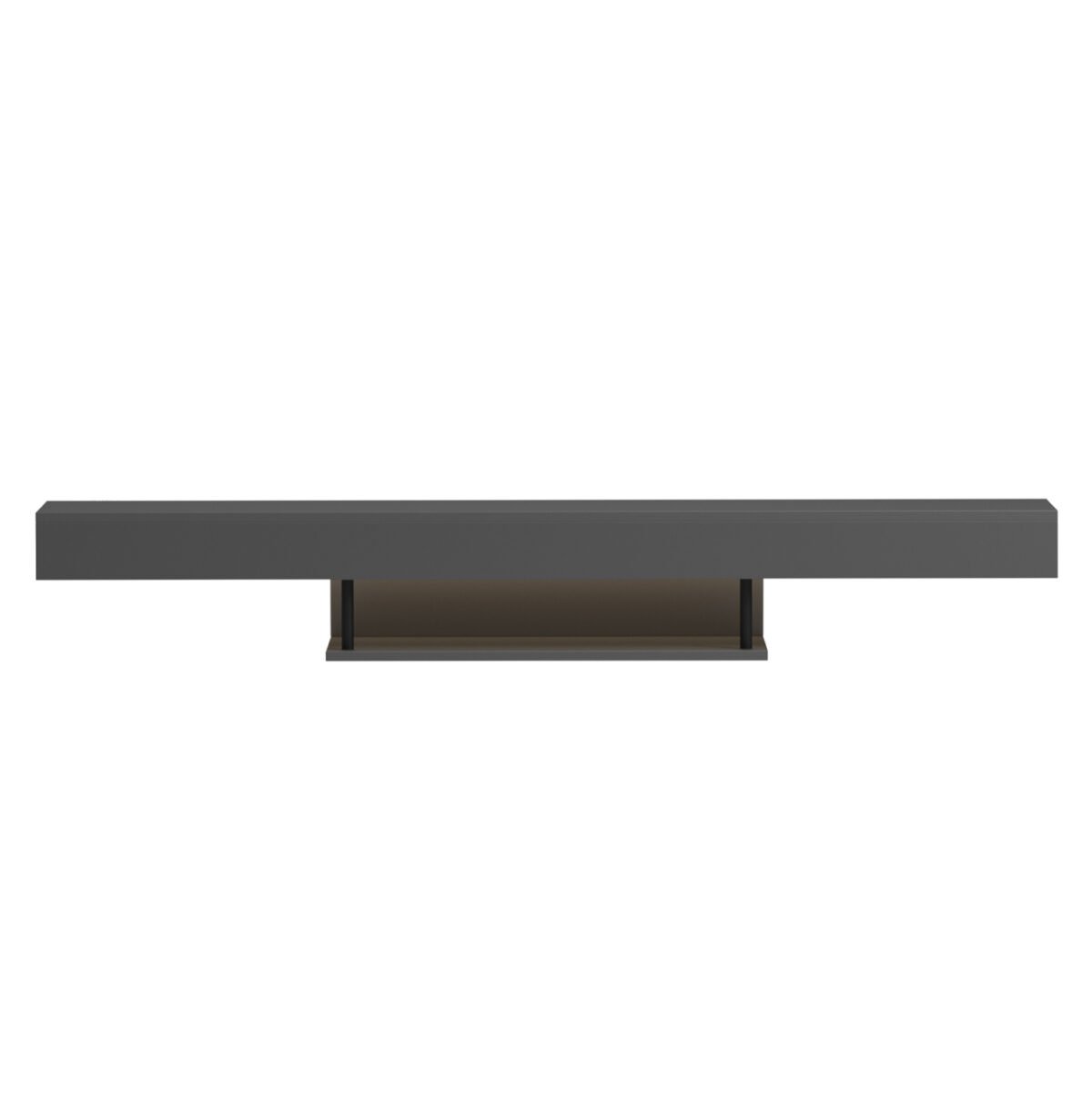 ΕΠΙΠΛΟ ΤΗΛΕΟΡΑΣΗΣ ΤΟΙΧΟΥ ME LED SAVOR HM18381.05 ΜΕΛΑΜΙΝΗ ΣΕ ΓΚΡΙ 150x29,5x22Υεκ - Image 3